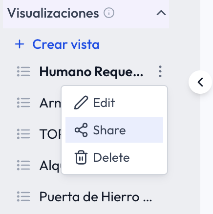 Paso 5: menú de tres puntos con la opción Share